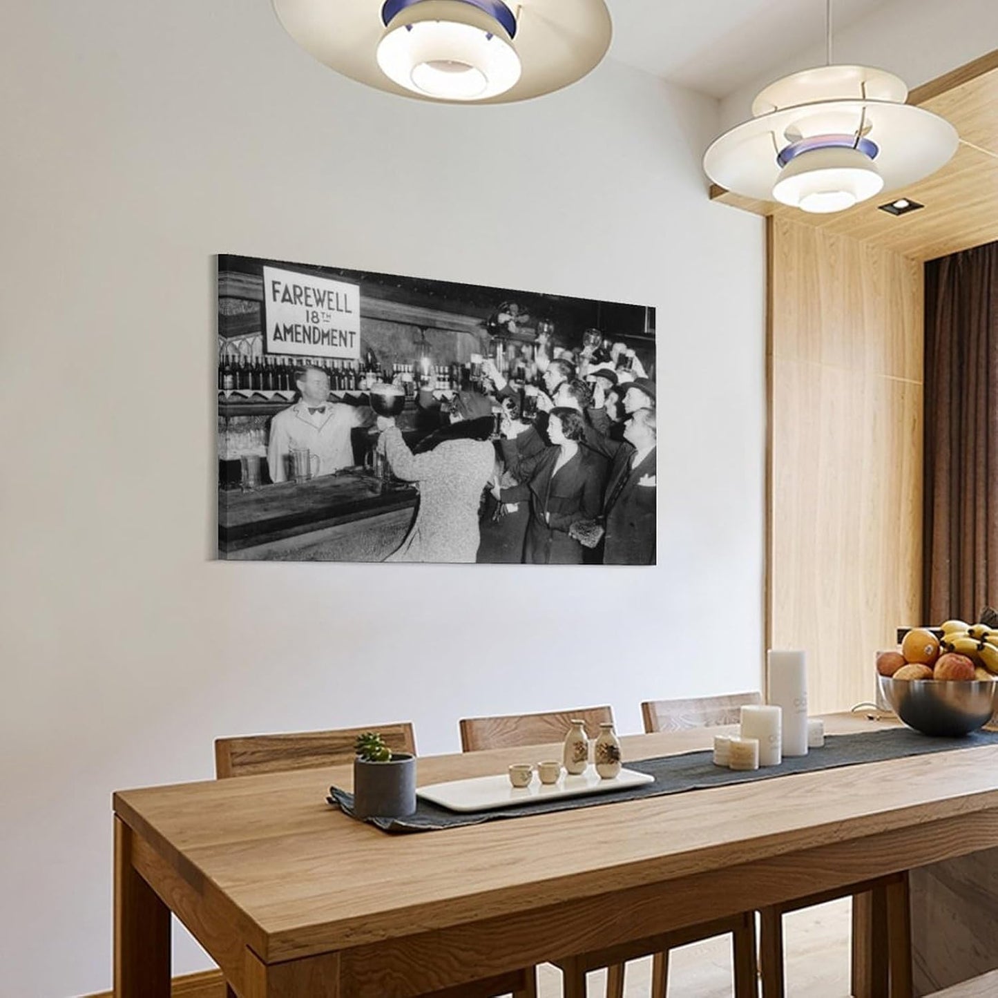 Toasting The End of Prohibition, Farewell 18th Amendment Canvas Printing Poster, Vintage Photo, For Cafe, Bar, Home Wall Art Decoration 08x12inch(20x30cm)