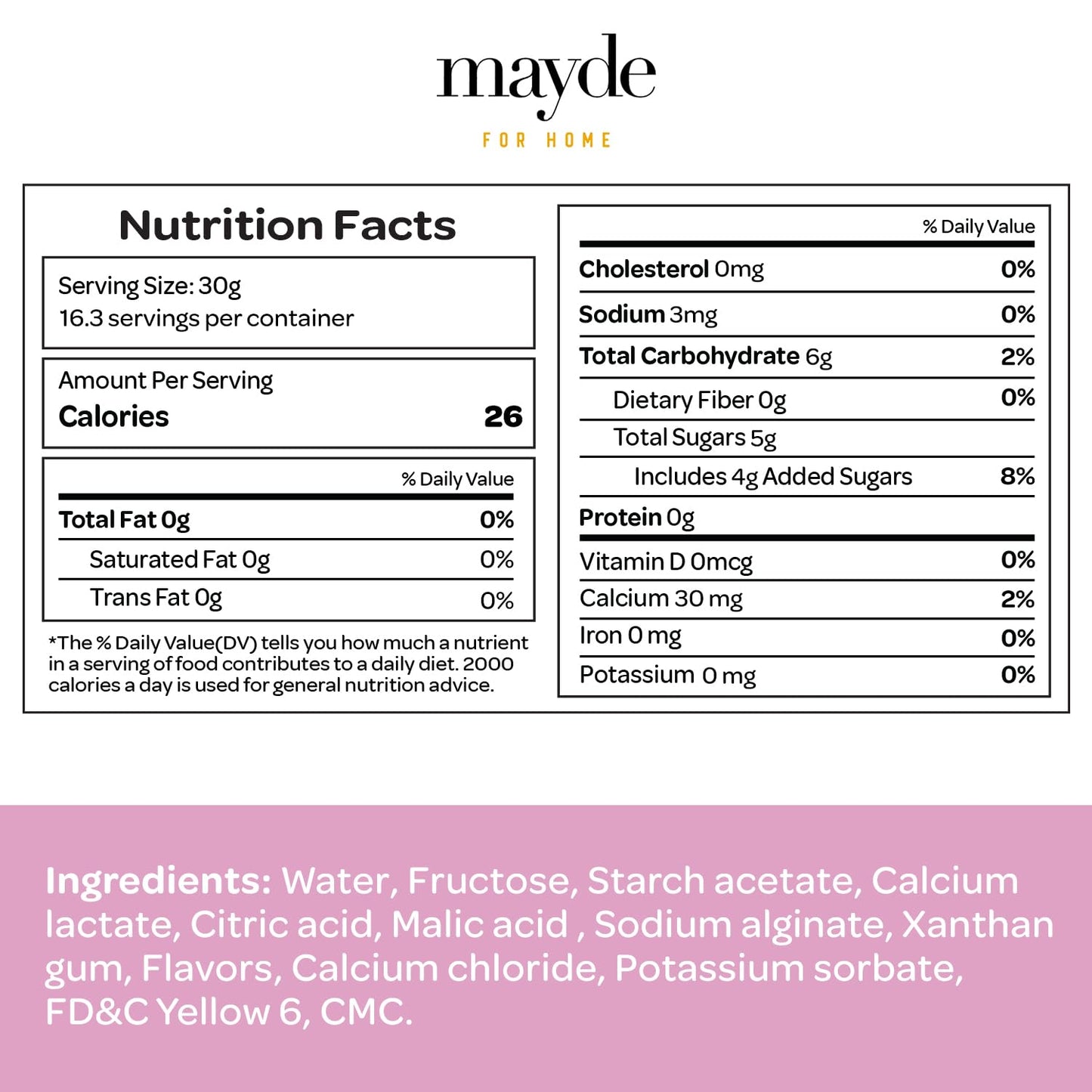 Mayde Popping Boba Pearls for Drinks, Desserts, & Breakfast Bowls, Passionfruit Flavor, 490 grams