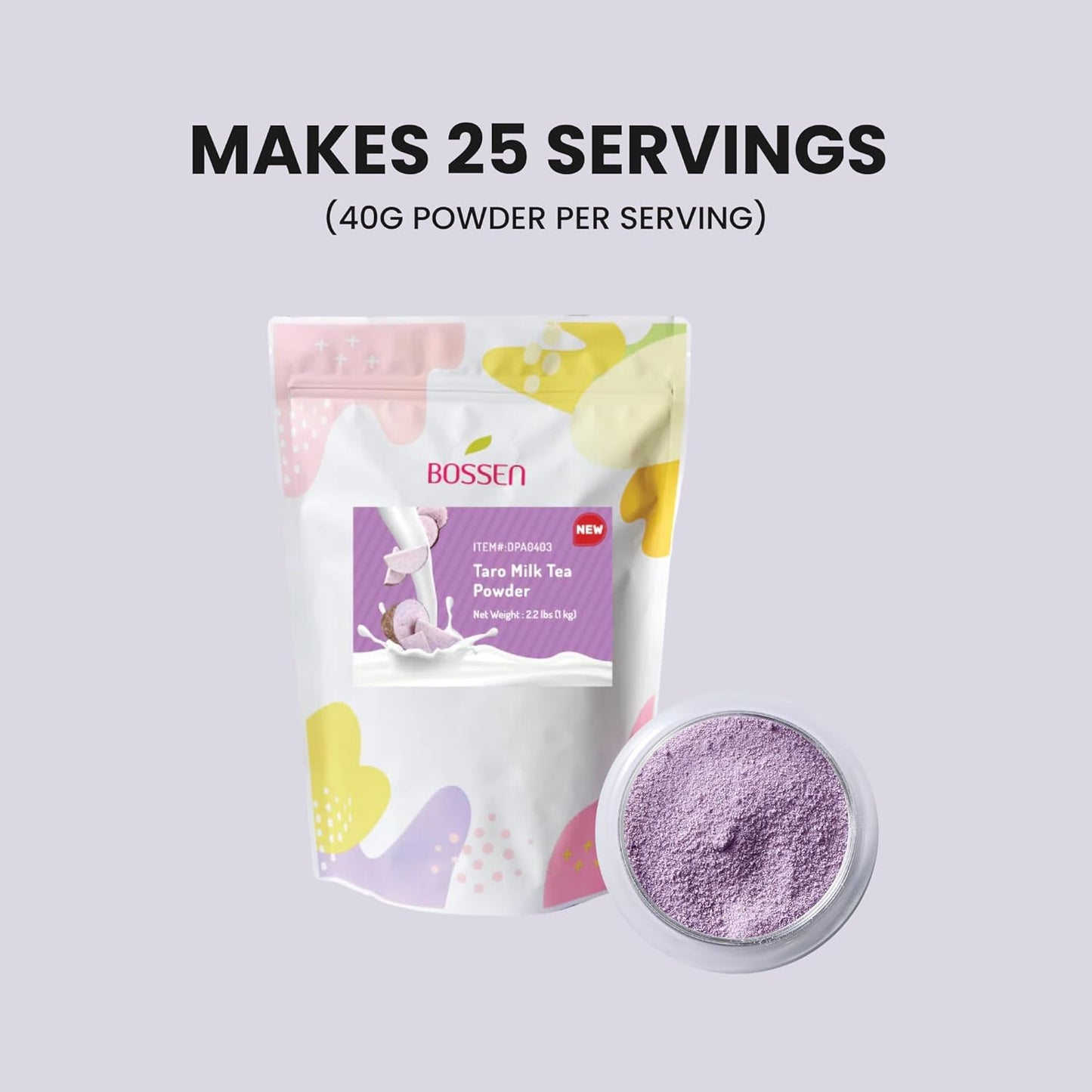 Bossen Bubble Tea All-in-One Powder Mix (Taro)