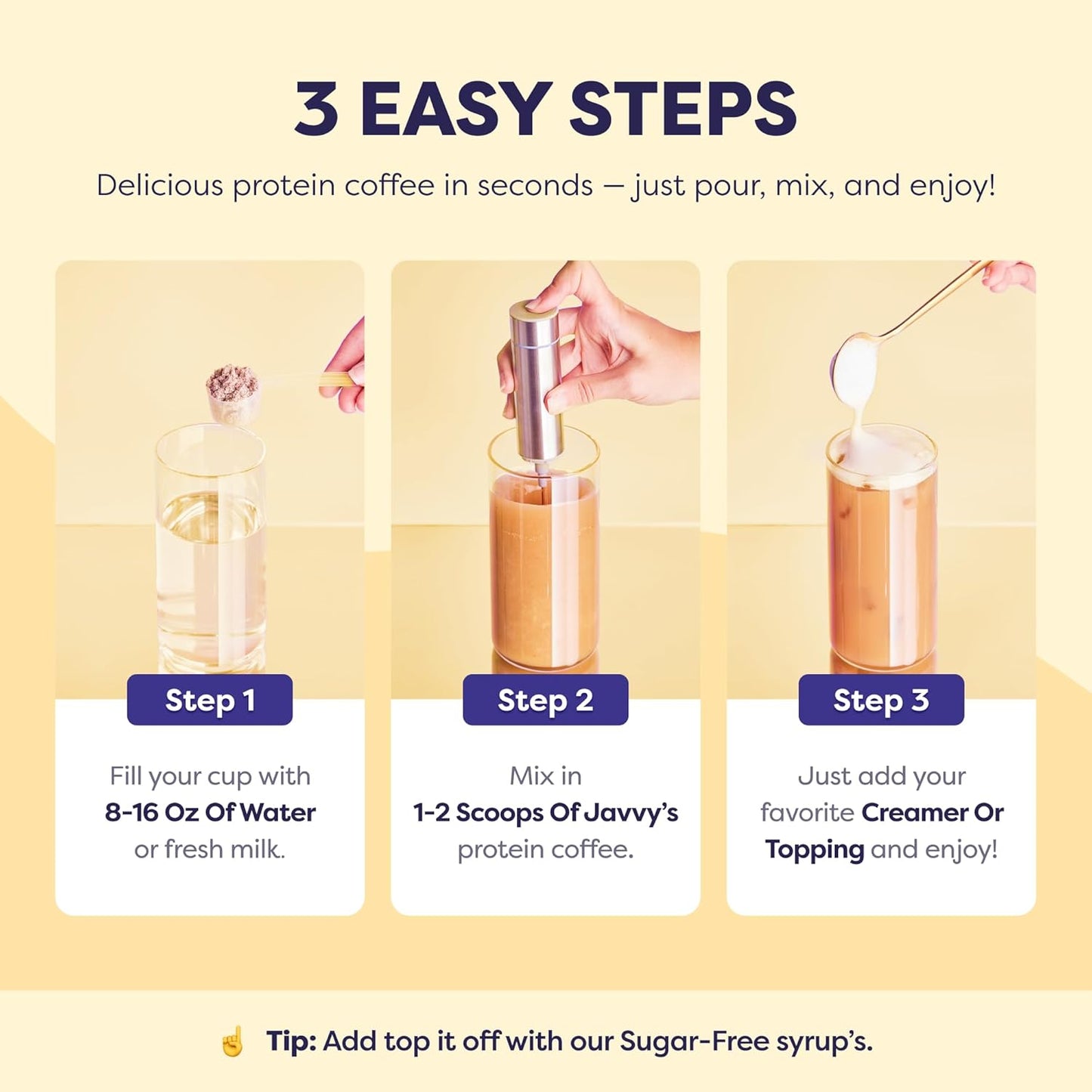 Tiramisu Protein Iced Coffee - Premium Whey Protein & Instant Iced Coffees - 100% Natural Cold Brew Coffee - Zero Artificial Flavors & Sweeteners, 80 mg Caffeine Per Serving, 0g of Sugar, 20 Servings