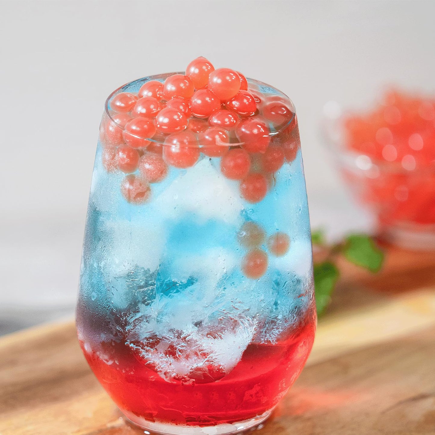 Tea Zone [1 Pound] Pomegranate Popping Pearls, Bursting Pearls for Teas, Shakes, Smoothies, Dessert Toppings