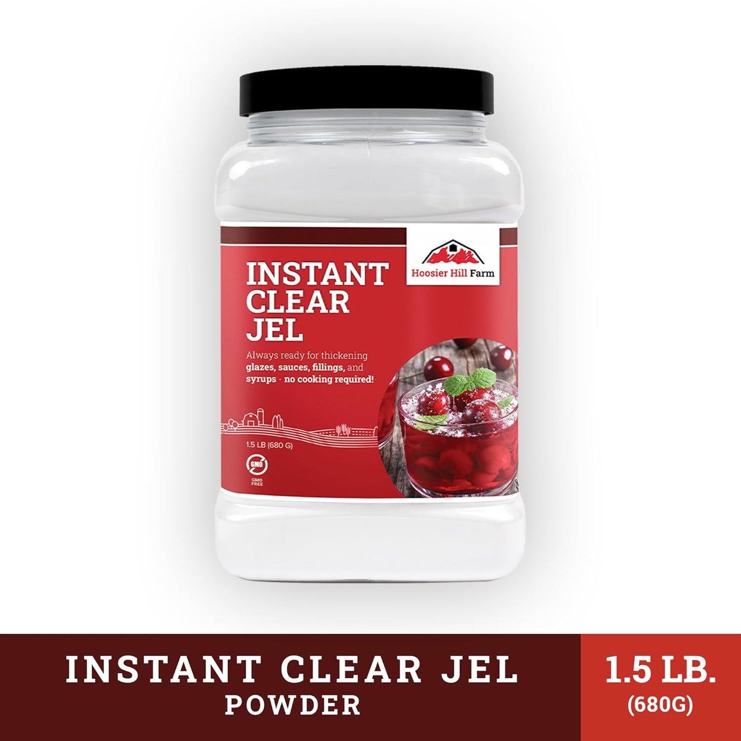 Hoosier Hill Farm Instant Clear Jel Thickening Powder, 1.5LB (Pack of 2)