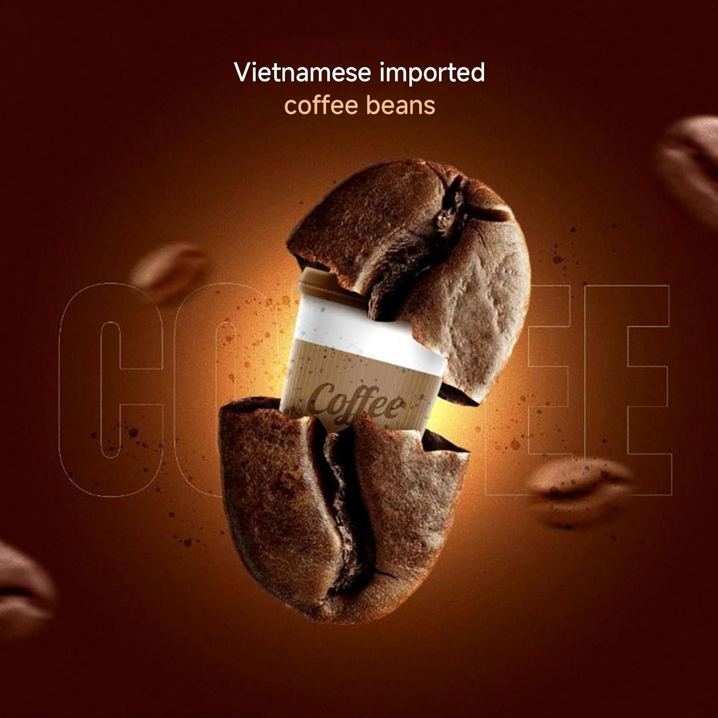 Premium Instant Collagen Peptide Infused Milk Coffee - Rich Creamy Taste, 30-Second Preparation, Aids Collagen Intake