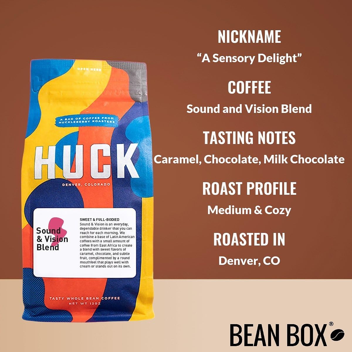 Bean Box Denver Coffee Sampler, 2-Pack - Roasted by Huckleberry Roasters, Gourmet Arabica Coffee, Variety Pack - Freshly Ground