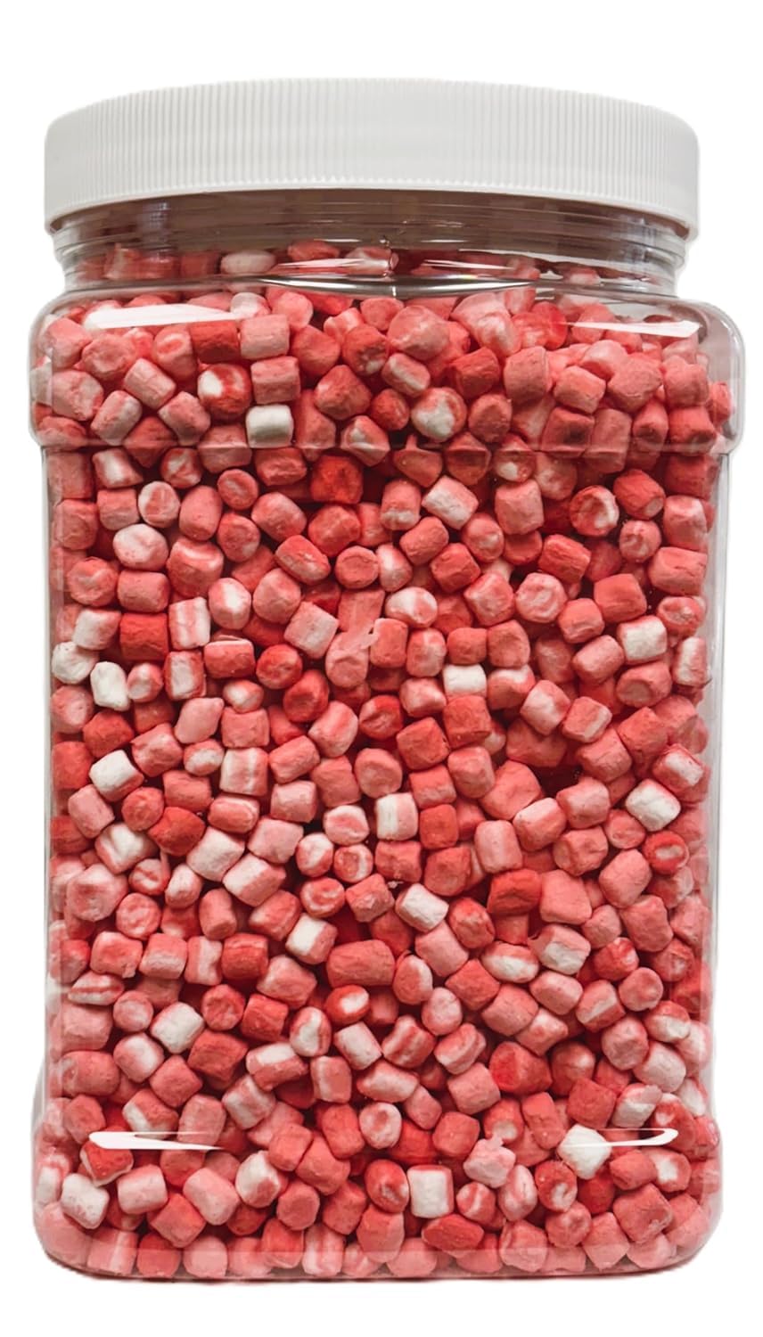 Sarah's Candy Factory 13 Oz Dehydrated Peppermint Marshmallow Bits in Reusable Jar