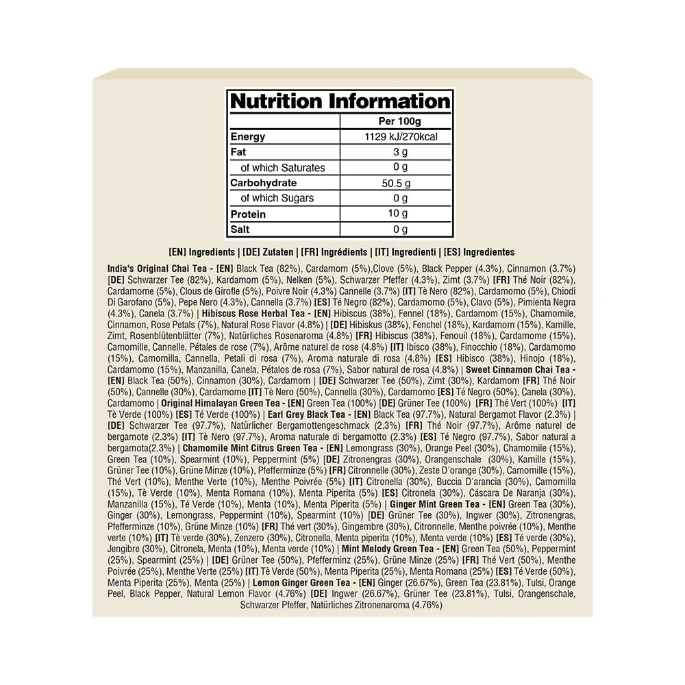 VAHDAM, Assorted Tea Sampler (20 Delicious Variety, 40 Individually Wrapped Pyramid Teabags) Long Leaf Premium Teas I Tea Gift Set I Gift Ideas for Lovers | Gifts for Him/Her