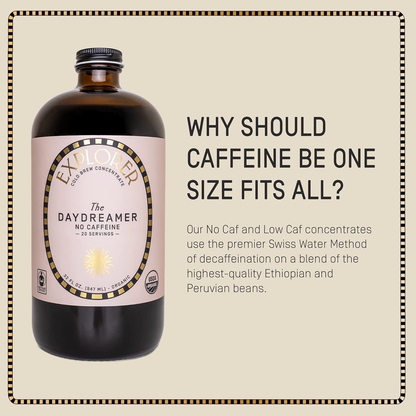 Explorer Cold Brew Decaf Coffee Concentrate & Caramel Syrup Bundle, Gluten Free Instant Liquid Mix, Drink Iced or Hot