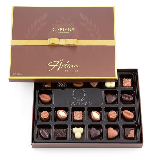CARIANS Chocolate Gift Box, Assorted Luxury Premium Pralines Gourmet Chocolate Basket, Dark, Milk & Truffles, Box of Candy, Great for Gift Giving, Anniversary, Thanksgiving, Christmas