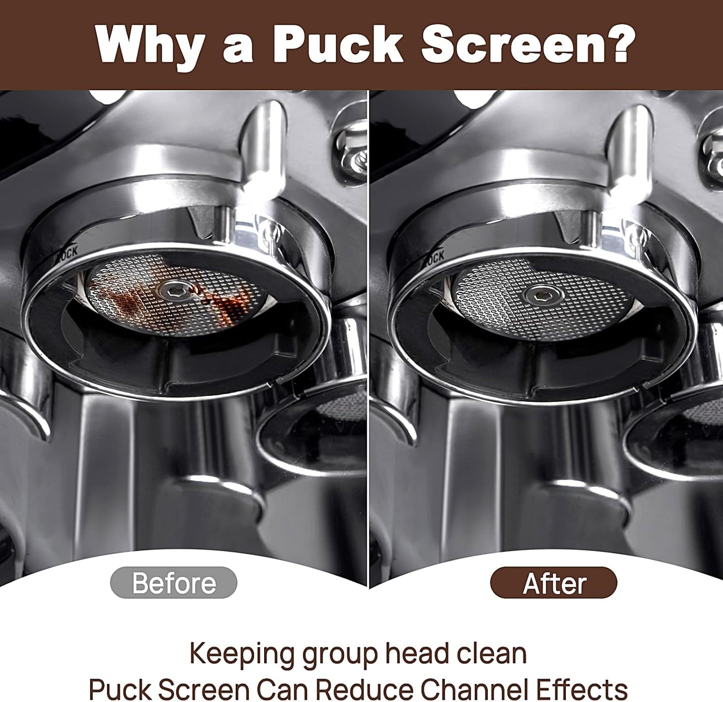 Puck Screen for 53mm Portafilter, Reusable Mesh Coffee Filter for Espresso Portafilter Filter Basket 1.7mm Thickness, 304 Stainless Steel