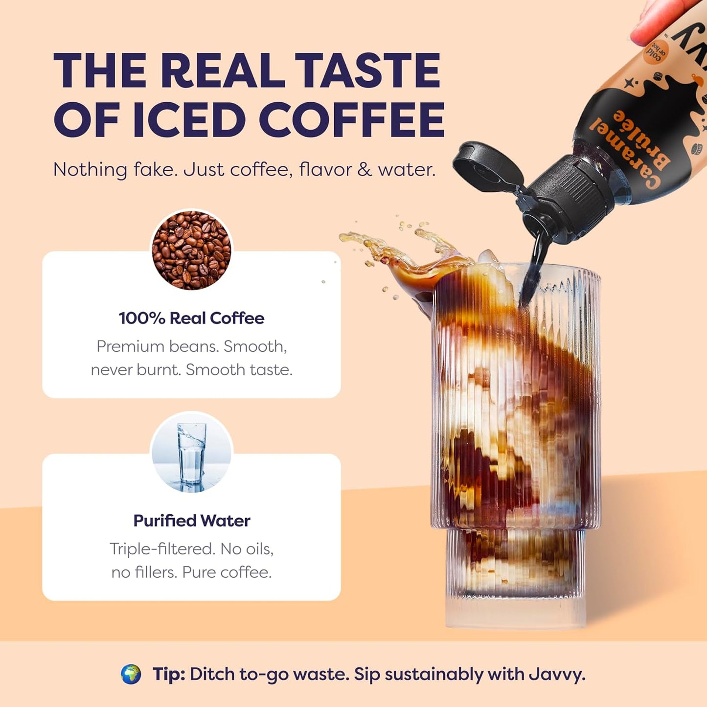 Coffee Concentrate - Limited Release Flavors - Cold Brew Coffee, Perfect for Hot or Iced Instant Coffees, Hot Drinks, Cold Brew Concentrate, 35 Servings - Caramel Brulee