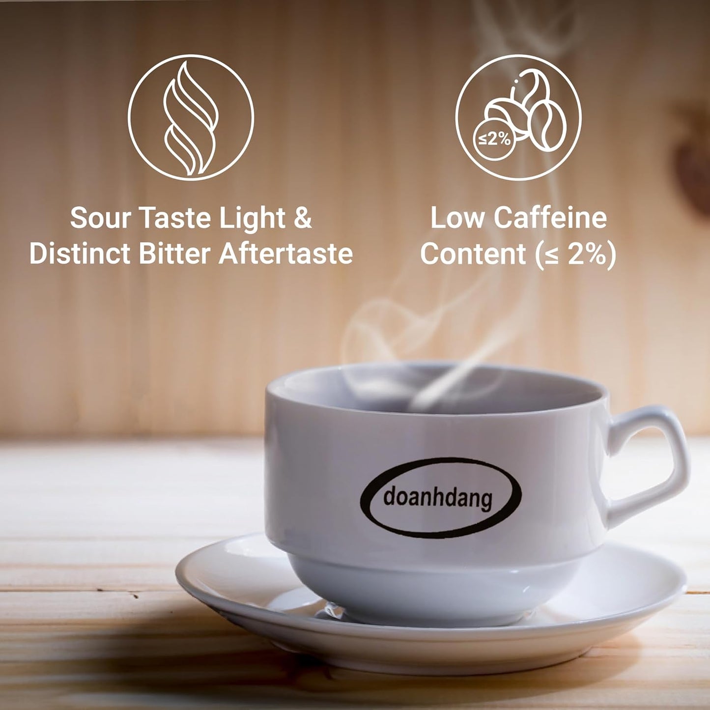 doanhdang - 17.6 Oz Premium Moka Whole Bean Coffee, 100% Medium Roast, Rich Flavor for Espresso Shot and Brew, Origin from Vietnam, Whole Med Roast Beans