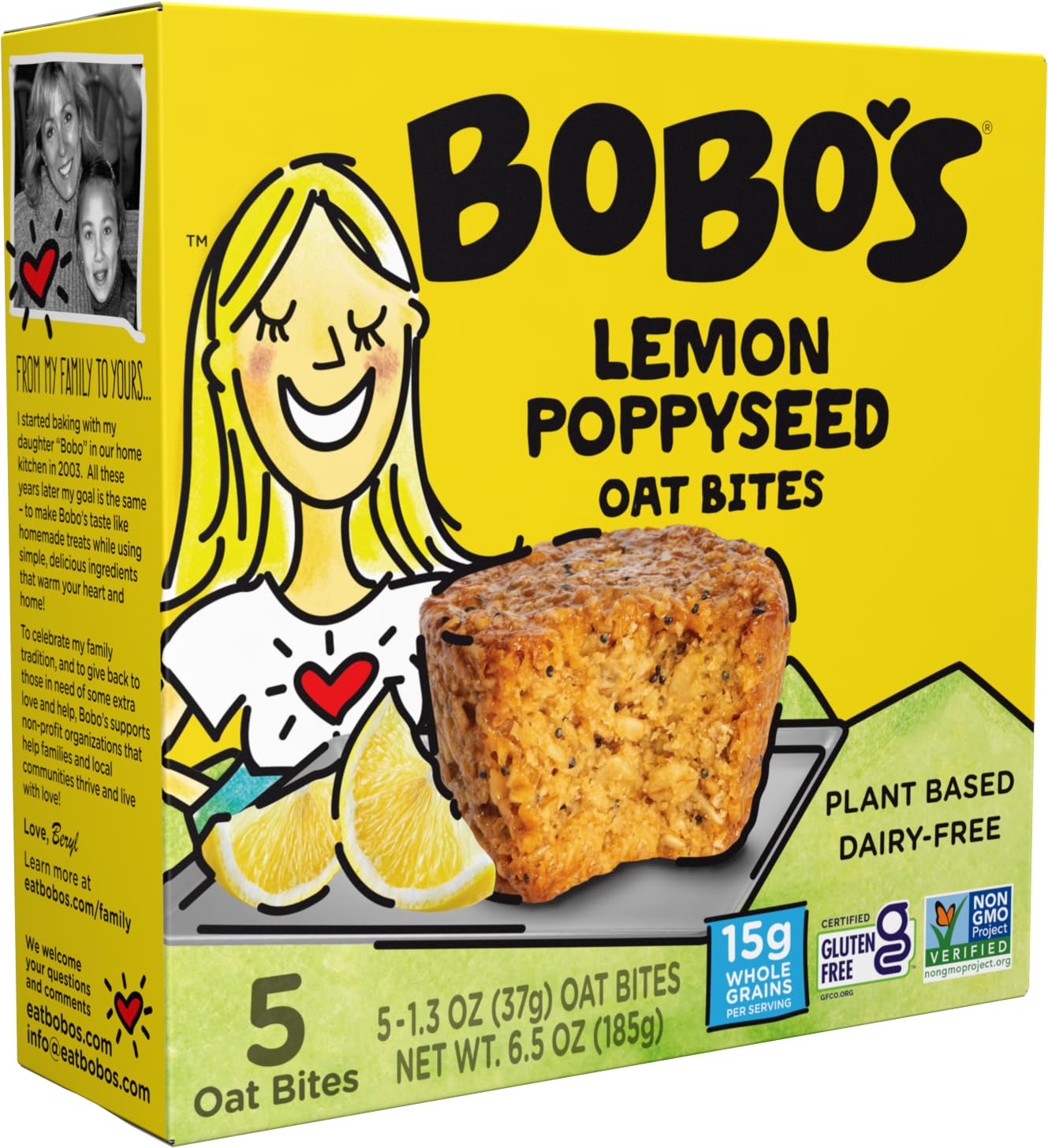 Bobo's Fruit Bite Variety Pack, Apple Pie Bites (15 Bites) and Lemon Poppyseed (15 Bites) (Fruit Bites)