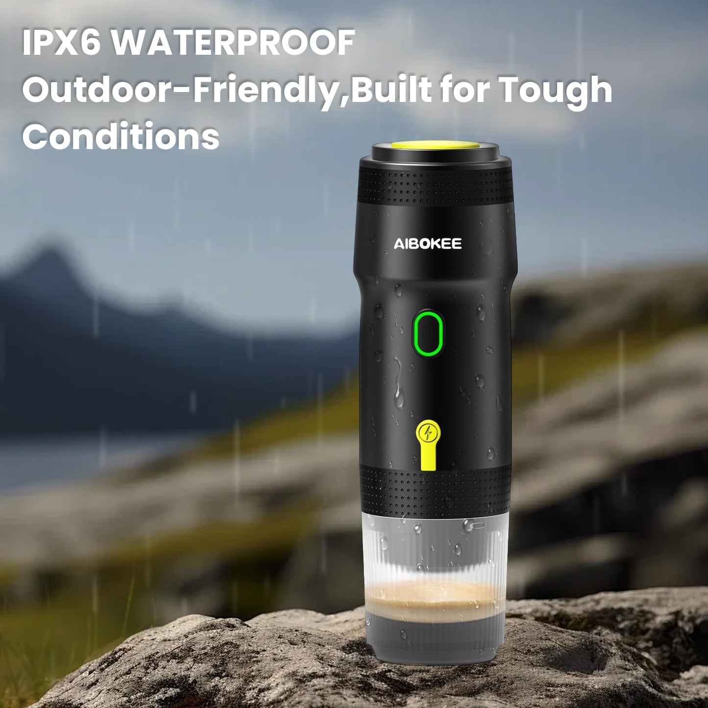 Portable Espresso Machine,3-in-1Portable Coffee Maker,20 Bar Mini Espresso Machine,Self-Heating Travel Espresso Maker Compatible with NS, DG Pods & Ground Coffee, for Camping Hiking,Office,RV