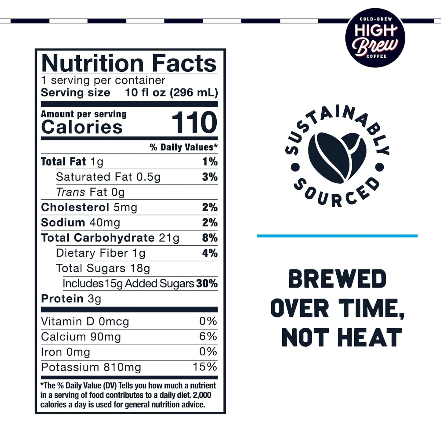 High Brew Coffee, Nitro Sweet Cream, Cold Brew Coffee, 10 FL Oz, Ready-To-Drink (Pack of 12)