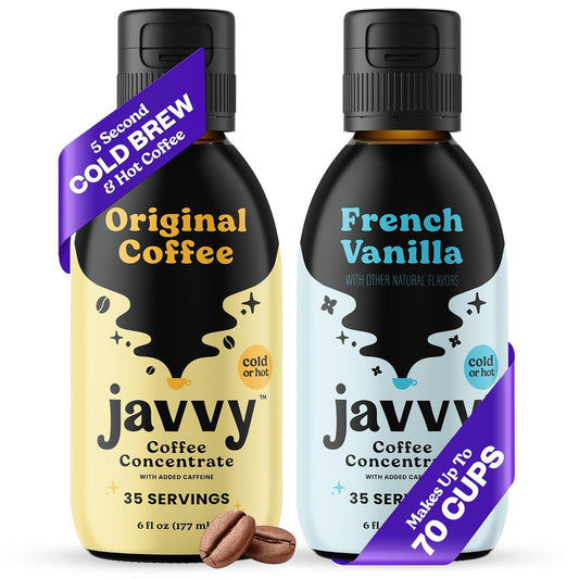 Coffee Concentrate Bundles - Cold Brew Coffee, Perfect for Hot or Iced Instant Coffees, Hot Drinks, Cold Brew Concentrate - Original & French Vanilla