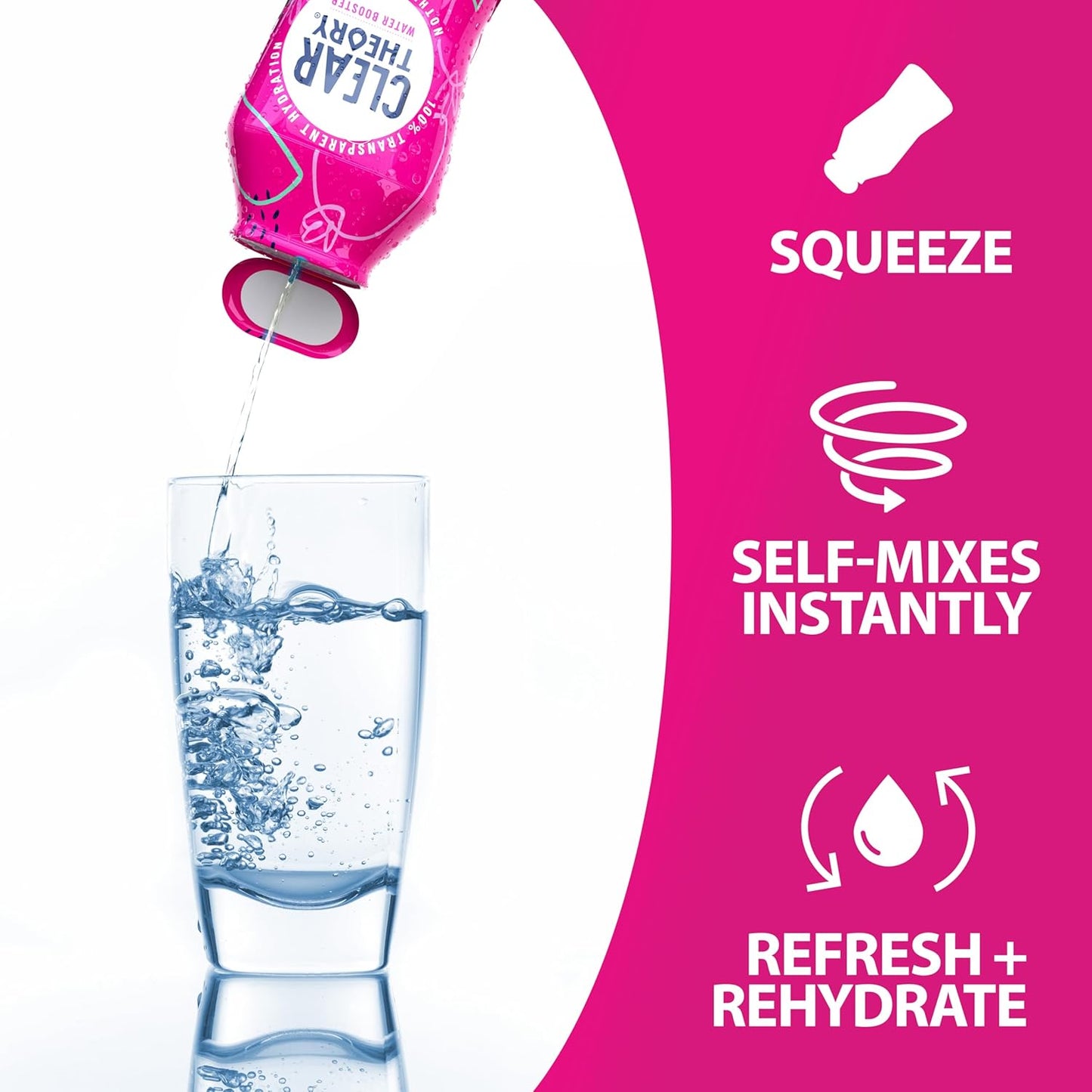 Clear Theory Water Flavoring Drops with Electrolytes, Water Enhancer Liquid Flavored Water Drink Mix, Hydration for Kids, Vegan, Gluten Free, Low Calorie (Watermelon Berry & Fruit Punch)