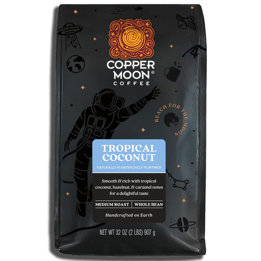 Copper Moon Medium Roast Whole Bean Coffee, Tropical Coconut Blend, 2 Lb