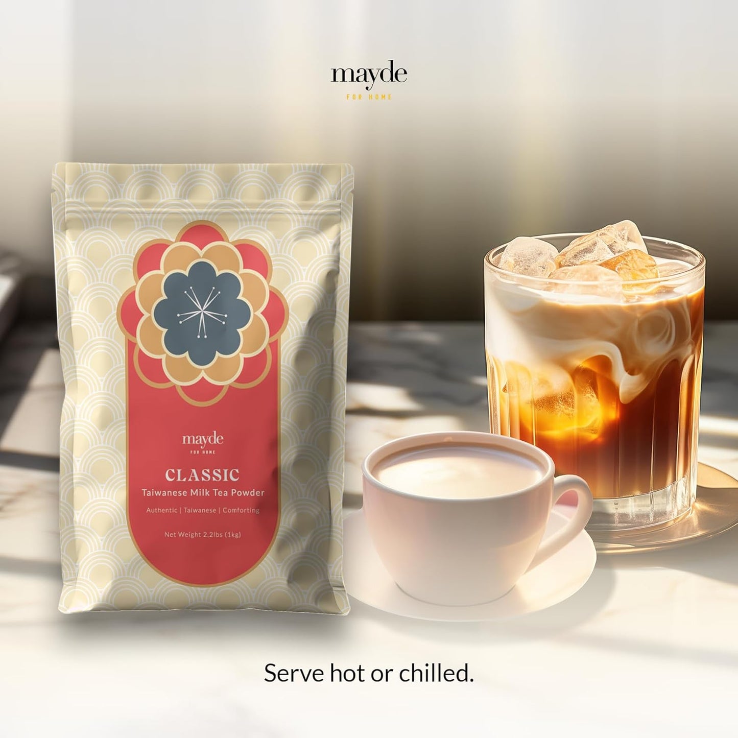 Mayde Taiwanese Classic Milk Tea Powder, Instant MilkTea Powder From Taiwan, For Boba Milk Tea, 2.2 lbs