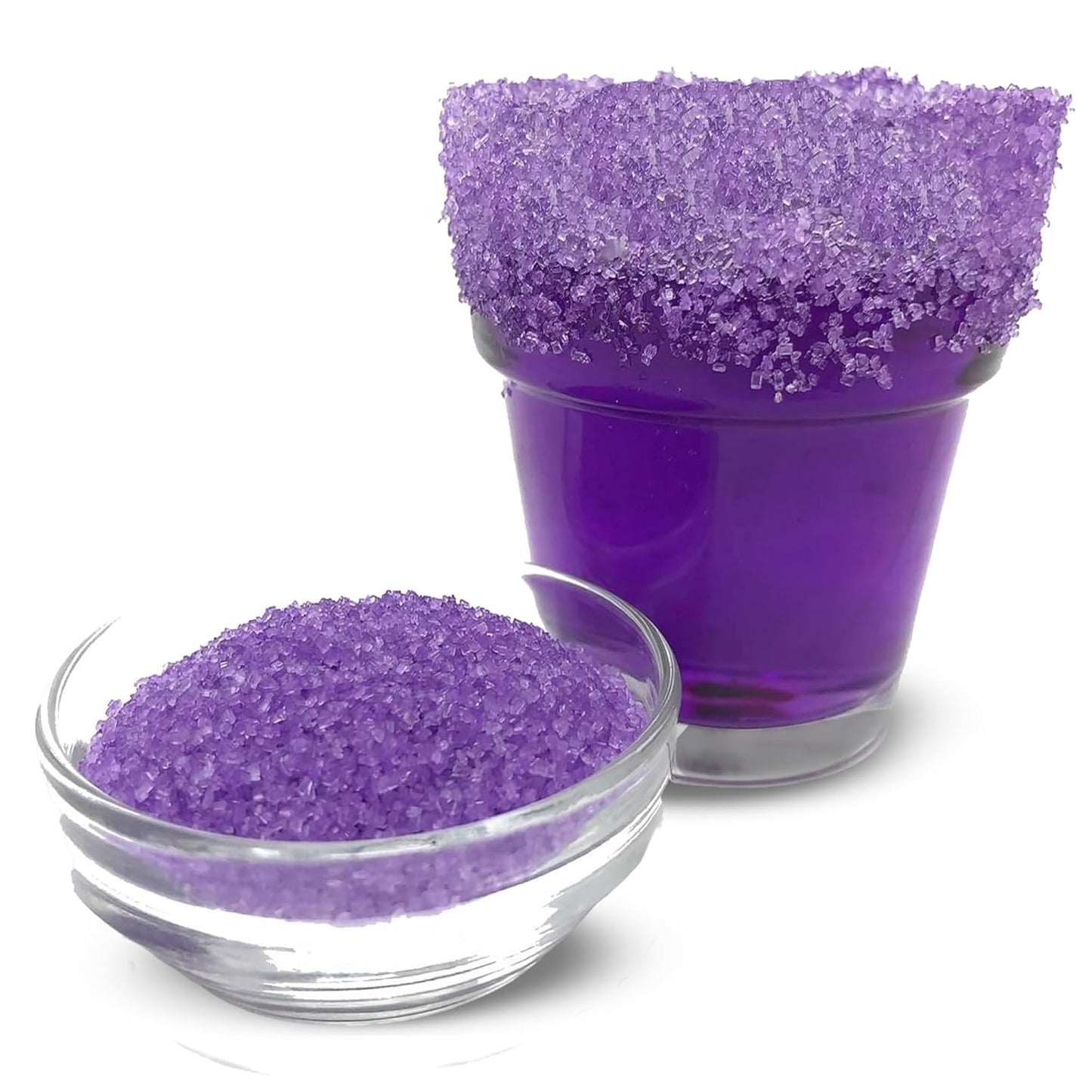 Snowy River Purple, Cocktail & Margarita Sugar Rimmer - Vibrant Color Glass Rimming Sugar with Medium Crystal Texture - 8oz