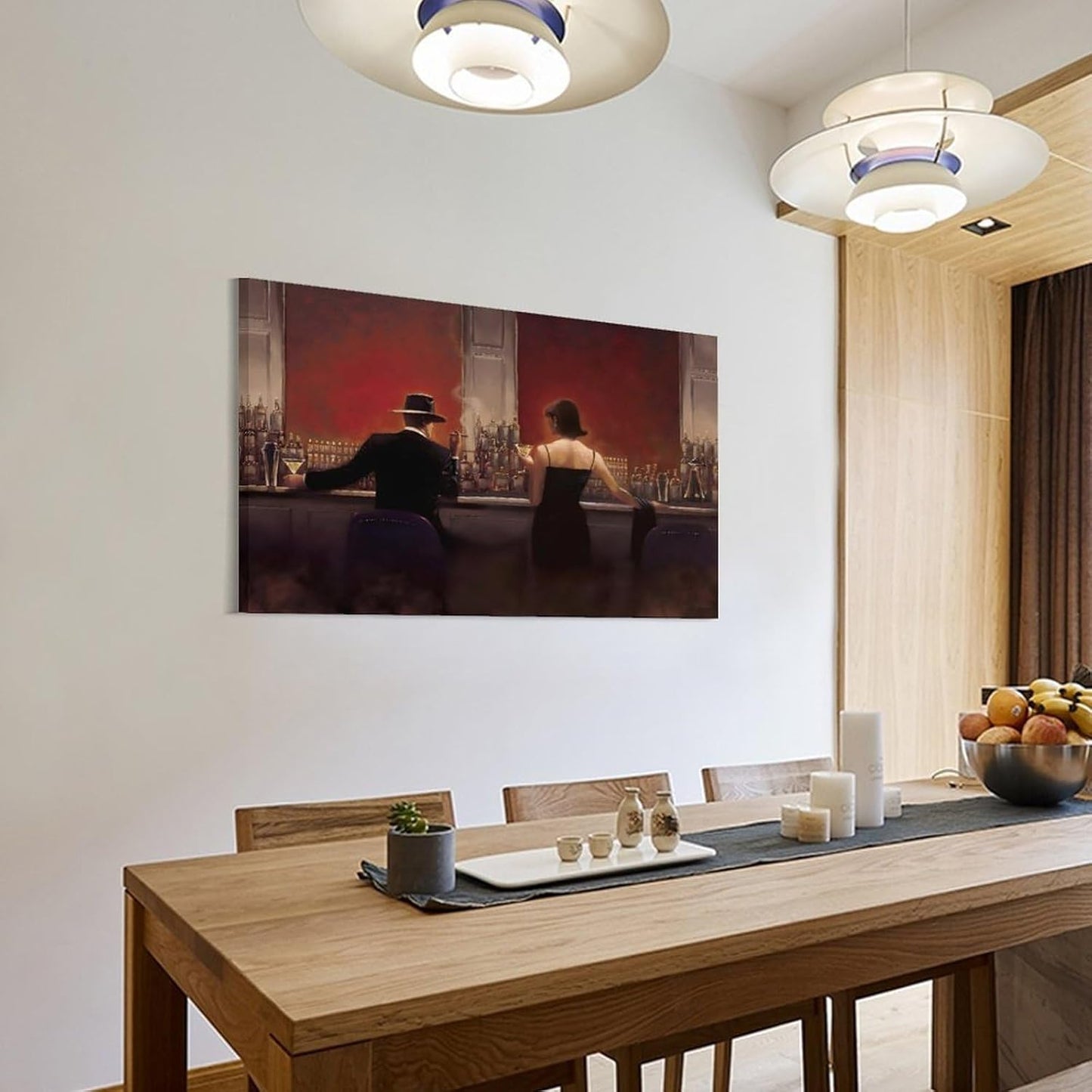 Of Men And Women Drinking In A Bar Cigar Canvas Printing Posters Bathroom Decor for Home Toilet Restroom 12x18inch(30x45cm)