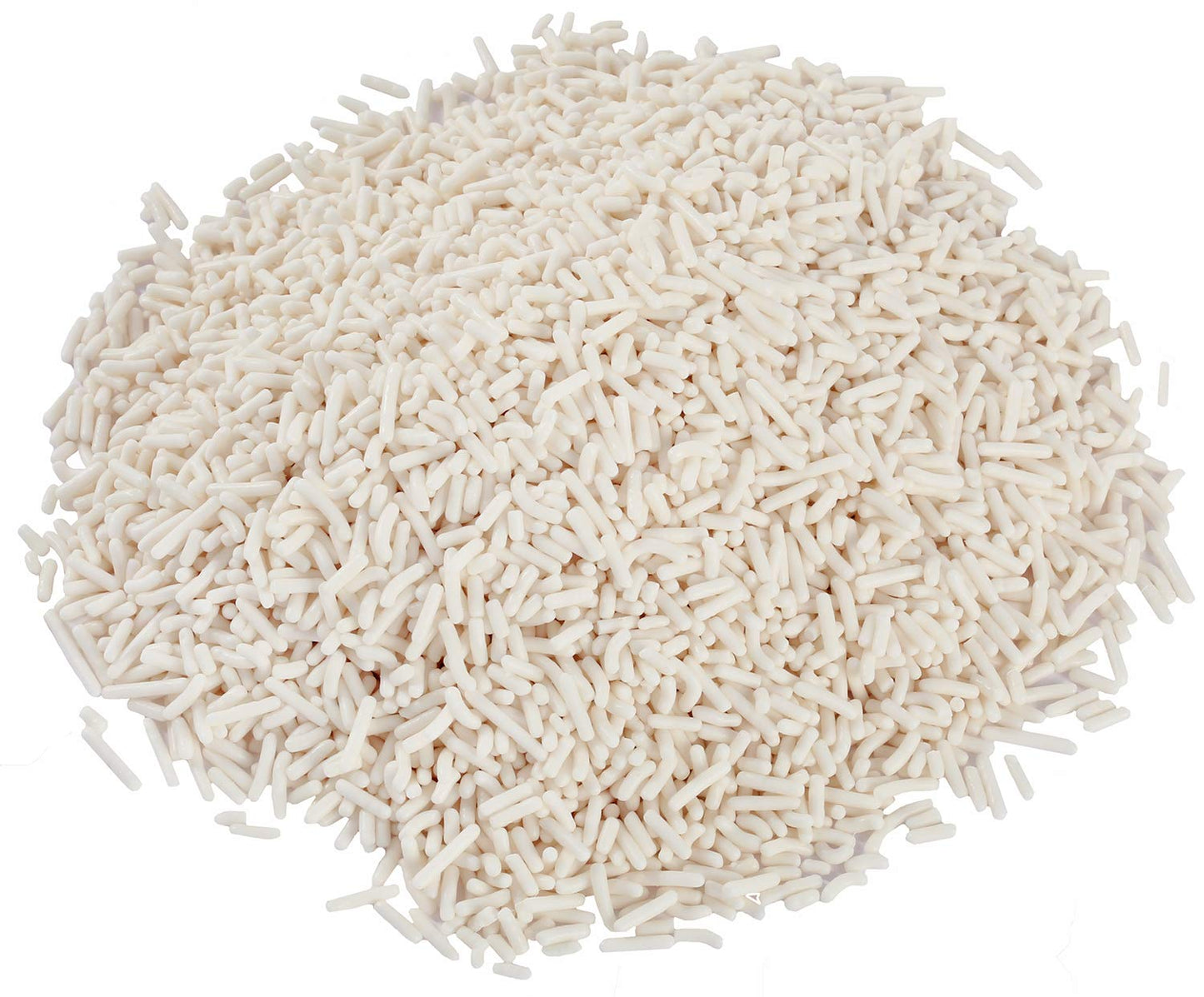 White Sprinkles - 2.2 LB - Patriotic Toppings - Bridal Jimmies for Cake Decorating, Ice Cream, Cookies, Cupcakes, Cake Pops