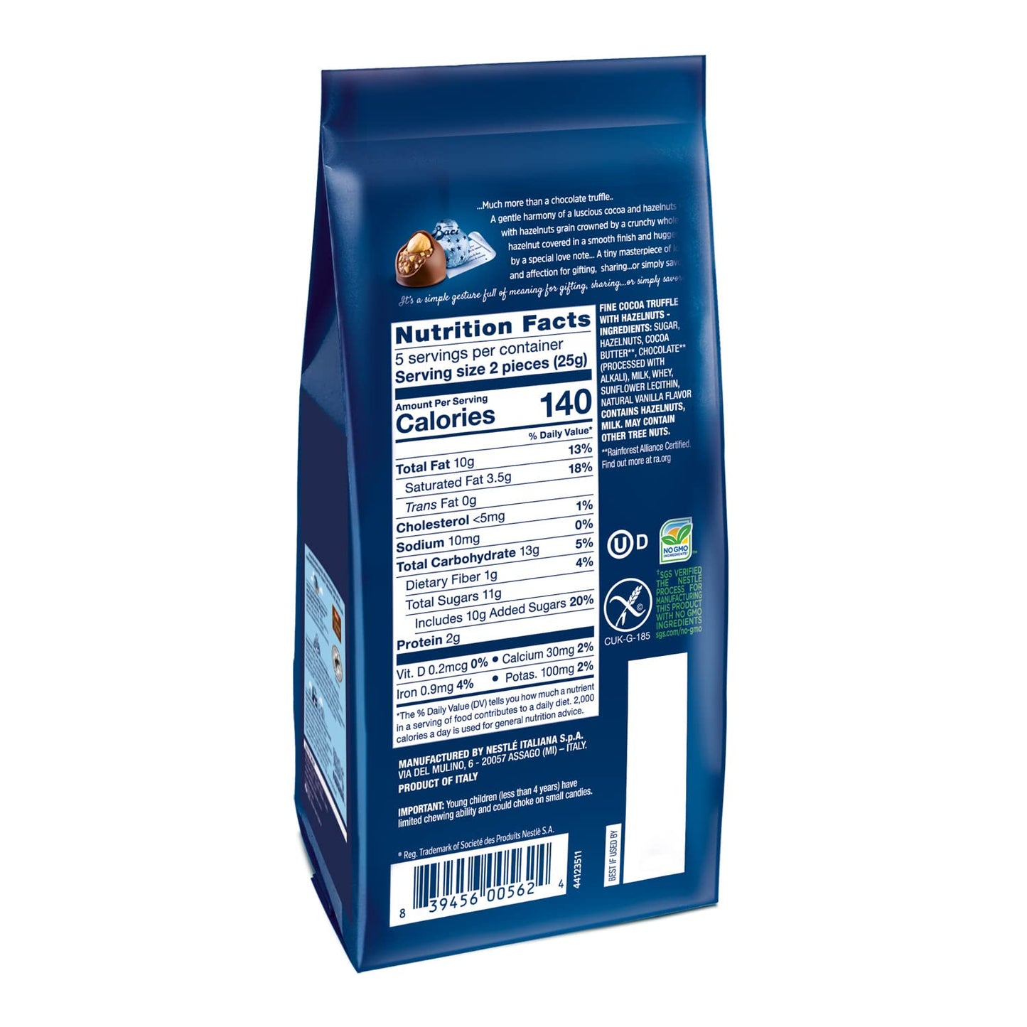 Perugina Milk Chocolate Truffle Bag, 4.4 Ounce (Pack of 4)