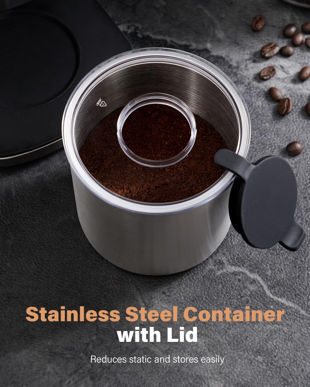 Conical Burr Coffee Grinder Electric, Espresso Grinder for Home Use, Burr Mill with 51 Grind Settings, Precision Electronic Timer, Stainless Steel Container