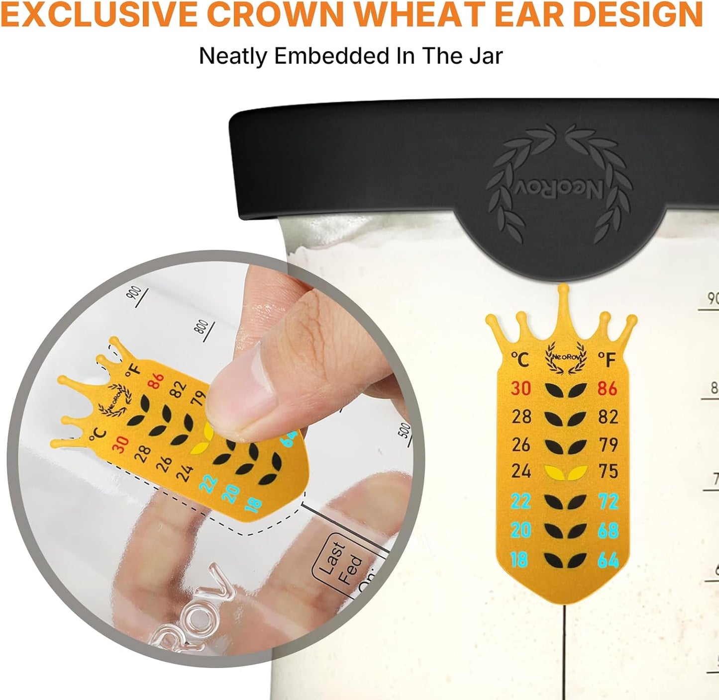 Pro Sourdough Starter Kit - 39 Oz Glass Sourdough Starter Jar (With Cloth Lid,Silicone Base,Scraper,Date Tracker,Temp Strip) - Sourdough Bread Baking Supplies For Sour Dough Bread Loaf (Black)