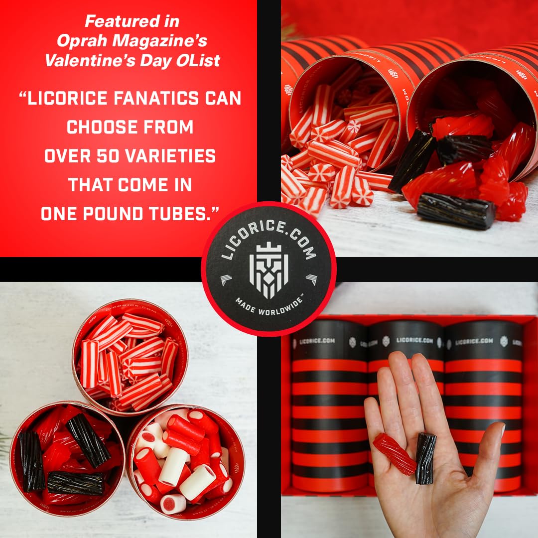 Licorice.com | Candy Gift Box | Soft & Chewy Black Licorice Trio | Australian Sweet & Rich Black Authentic Licorice Spirals & Pillows | Great Gift Idea for Holidays and Birthdays | Pack of 3