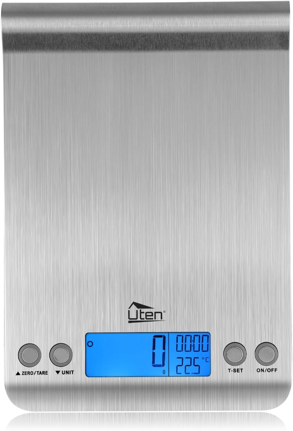 Digital Kitchen Scale Ultra Slim Multifunction Stainless Steel Hook Design Food Scale 11lb 5kg with Back-Lit LCD Display Ideal for Measuring Ingredients and Liquids