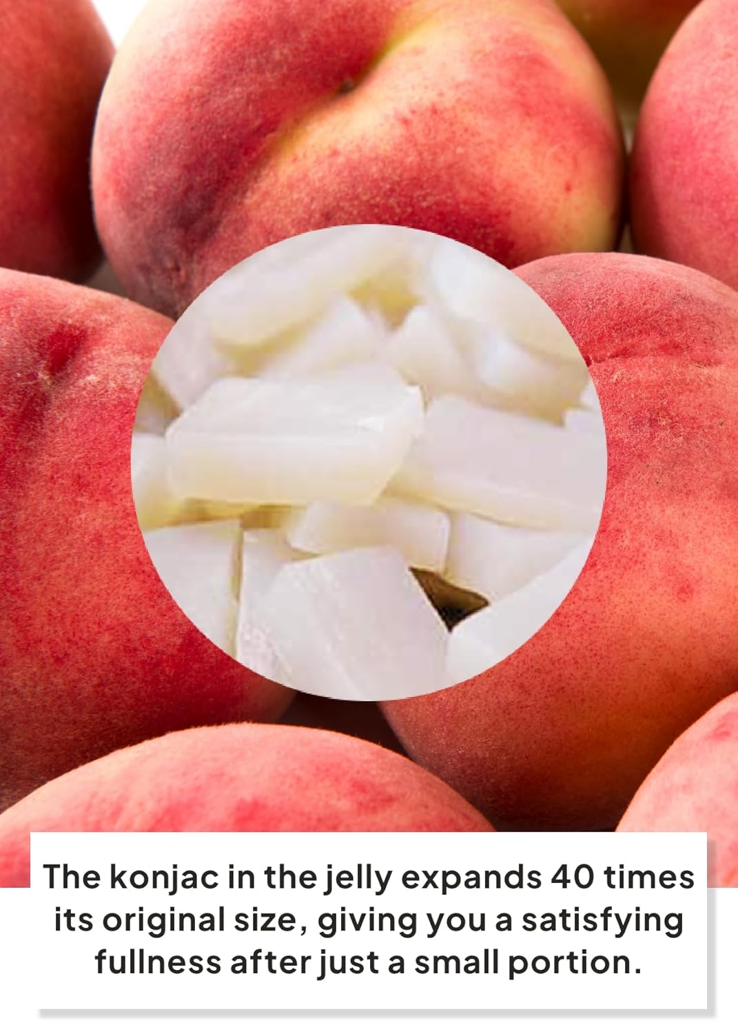 Korean Food Low Calories Squeeze Konjac Jelly, Peach Flavor, Fish Collagen, Vitamin, Zero Sugar, Chewier Texture, Health&Beauty (Net WT 5.07 oz, Pack of 10) 곤약젤리