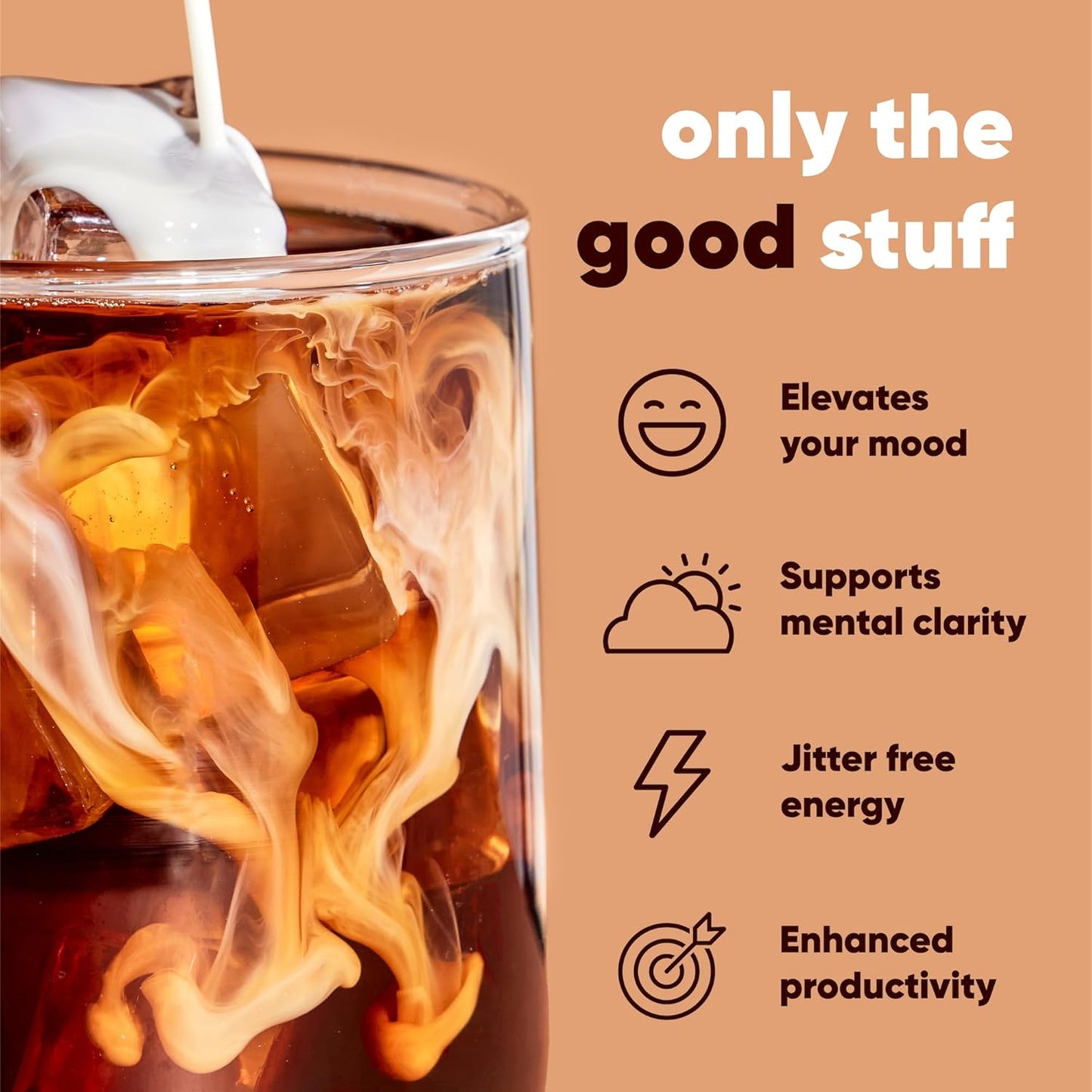 IQJOE Mushroom Coffee Packets (40 Servings) Lion’s Mane, Magtein Magnesium, Antioxidants, Adaptogens - Toasted Hazelnut - Instant Coffee for Focus, Clarity, Mood, Energy Boost - Sugar Free, Vegan