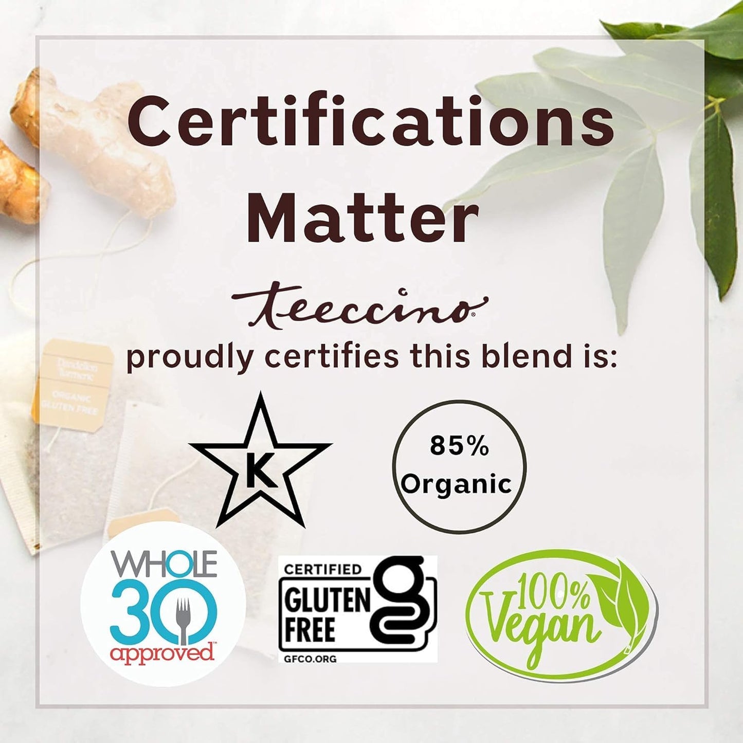 Teeccino Dandelion Mocha Mint Herbal Coffee - Caffeine-Free Coffee Alternative with Prebiotics, Gluten Free, Acid Free - Medium Roast, 10 oz, Pack of 3