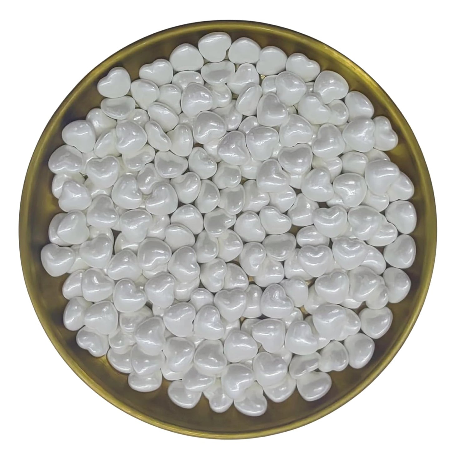 White Heart Sprinkles Edible Heart Cake Decorating Cake Decorations Cupcake Toppers Cookie Decorating Perfect for Cakes, Cupcakes, Desserts Toppings 3OZ