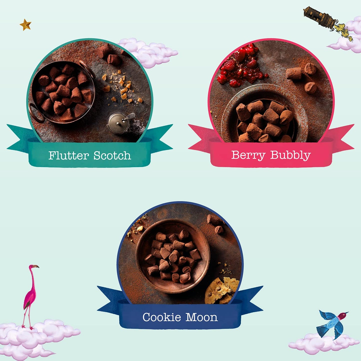 Monty Bojangles Taste Adventure Cocoa Dusted Truffles Gift Box (7.9oz) - 6 Flavors, Luxury Chocolates, Award Winning Truffles, Beautiful Gift Box, Perfect Chocolate Gift