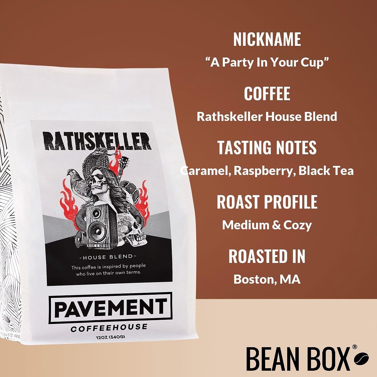 Bean Box Boston Coffee Sampler, 2-Pack - Roasted by Pavement Coffeehouse, Gourmet Arabica Coffee, Variety Pack - Freshly Ground