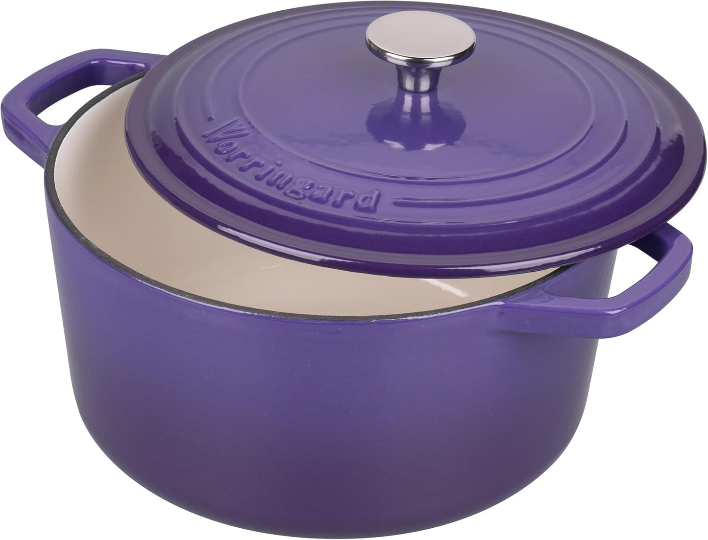 Enameled Cast Iron Dutch Oven Pot with Lid, for Bread Baking, Round Bread Oven- include Sourdough Bread Baking Supplies Set, 4.5QT, Purple