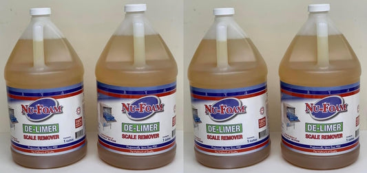 Nu-Foam De-Limer Lime Scale Remover- 1 Gallon- Pack of 2 (4, Gallon)