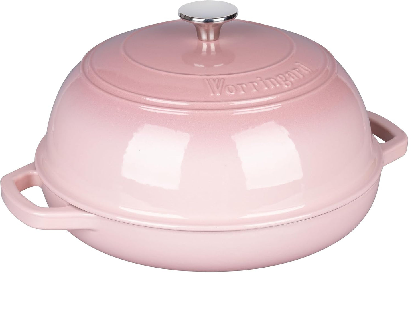 Enameled Cast Iron Dutch Oven Pot with Lid, Bread Oven for Sourdough Bread Baking, Dutch Ovens with Bread Proofing Basket& Baking Supplies Set, 6 Quart, Pink
