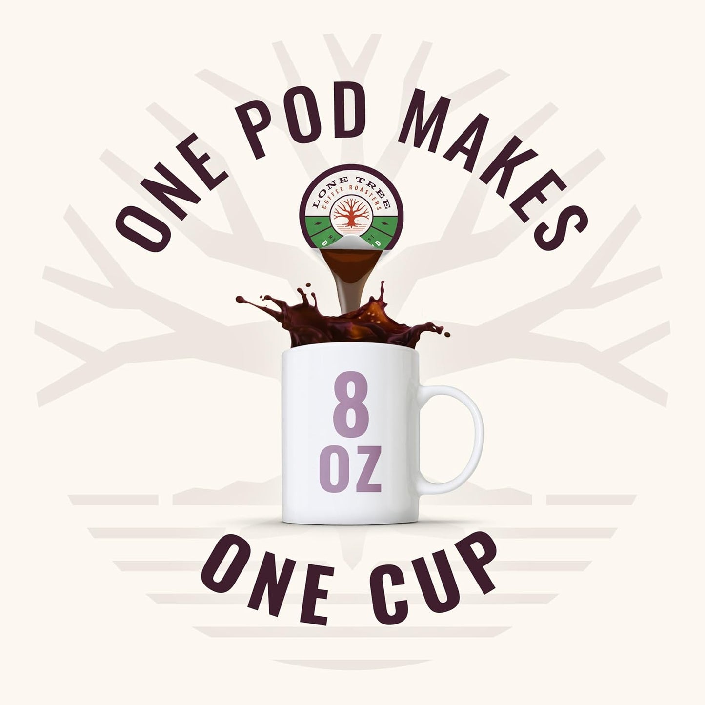 Lone Tree Single-Serve Coffee Pods – Premium 100% Arabica Liquid Concentrate – Smooth & Bold Decaf – 12 Pods – Ready Hot or Iced