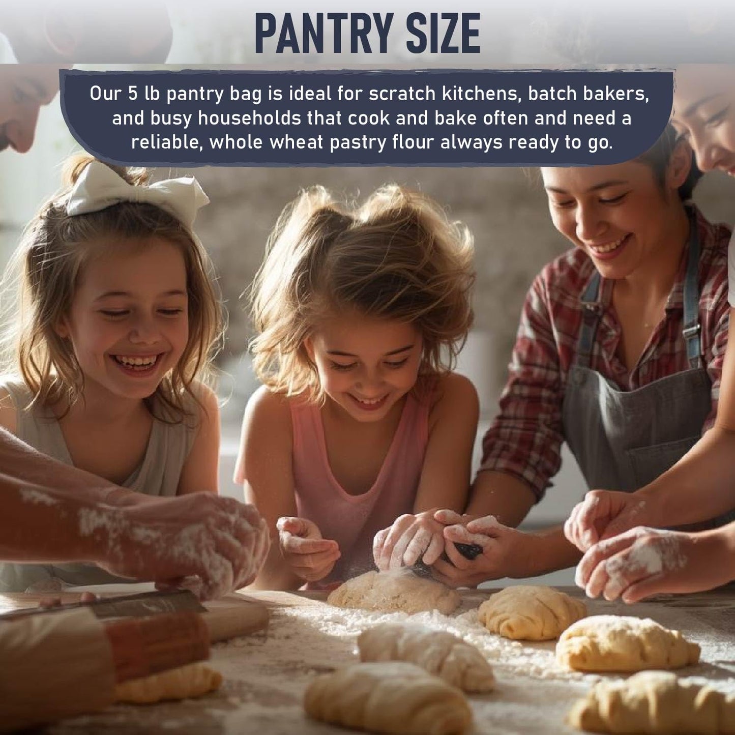 Great River Milling Organic Whole Wheat Pastry Flour | Soft Texture, Lower Gluten | USDA Organic, Non-GMO, Kosher | Ideal for Muffins, Cookies, Cakes & More | 5 Lb