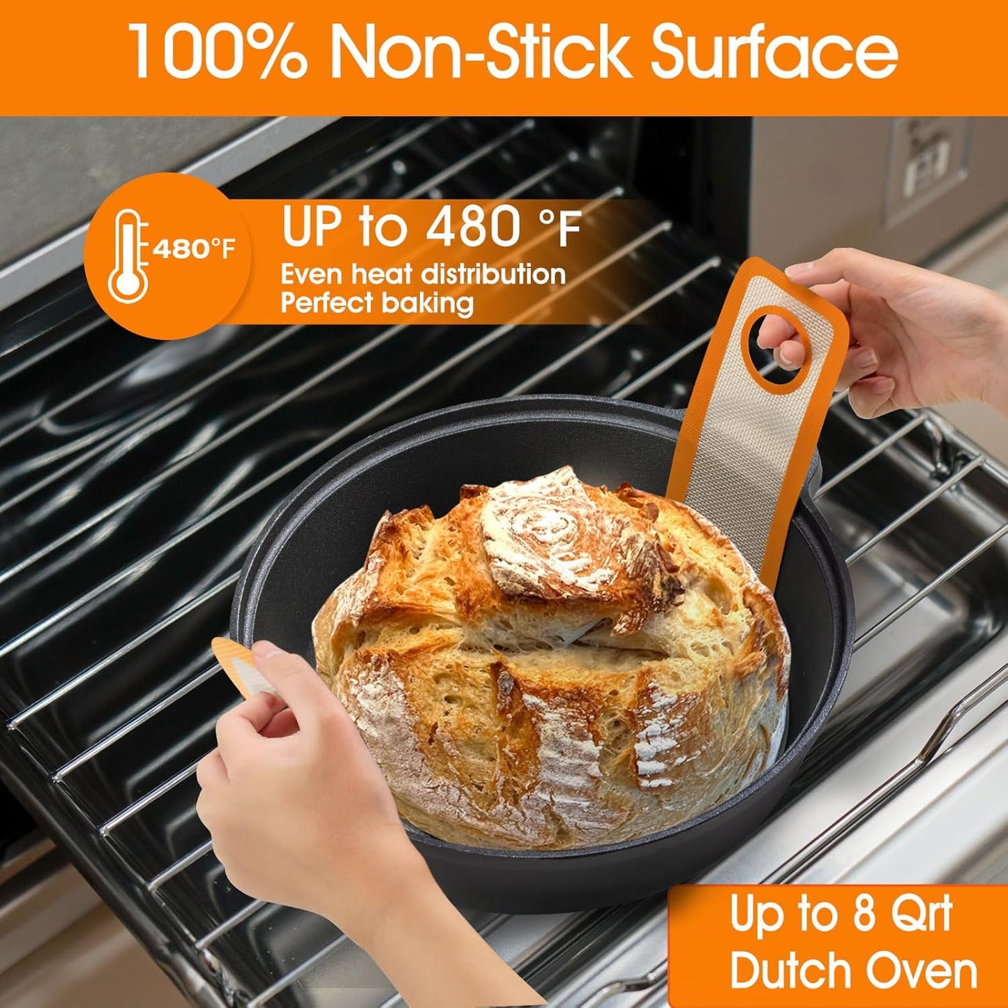 Sourdough Starter Kit, Handmade Cotton Rope oval and round banneton bread baskets with liners and covers, 35oz sourdough starter jar, essential bread baking tools