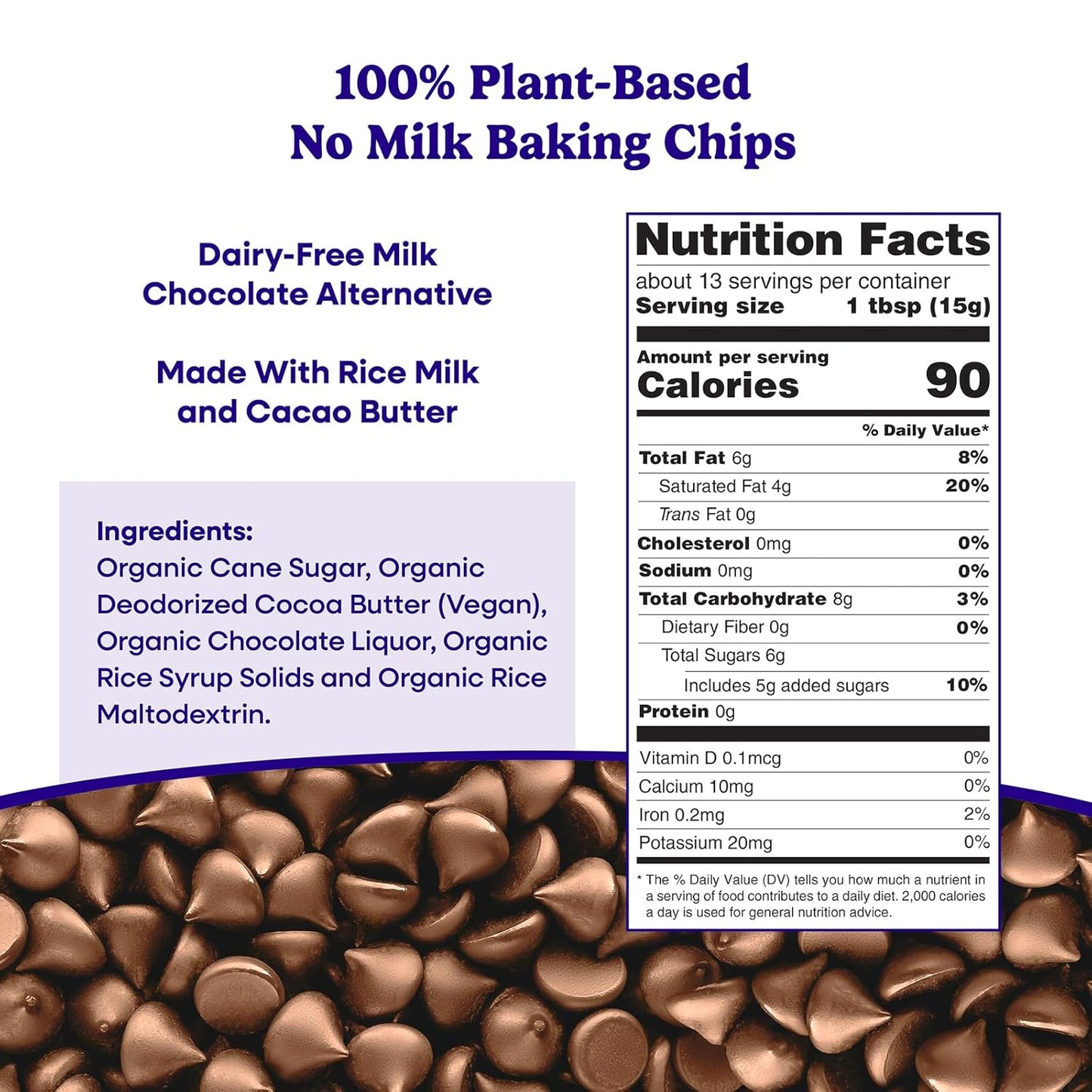 Pascha Organic Chip with Rice, Vegan Milk Chocolate, 56 Oz, Pack of 8