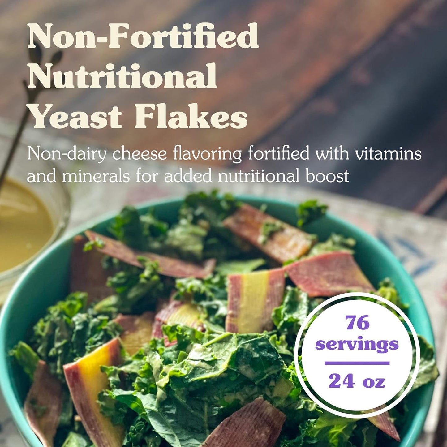 Nunaturals Non-Fortified Nutritional Yeast Flakes, Vegan, Vegetarian, 24 oz