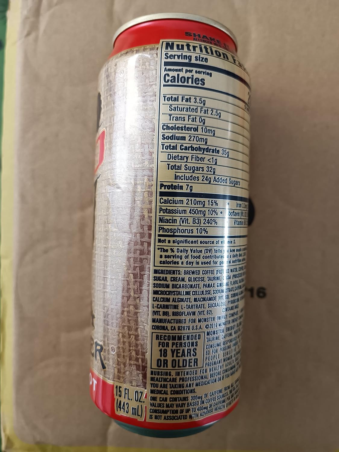 Monster Java 300 - Mocha -15.5 ounce (Pack of 8)