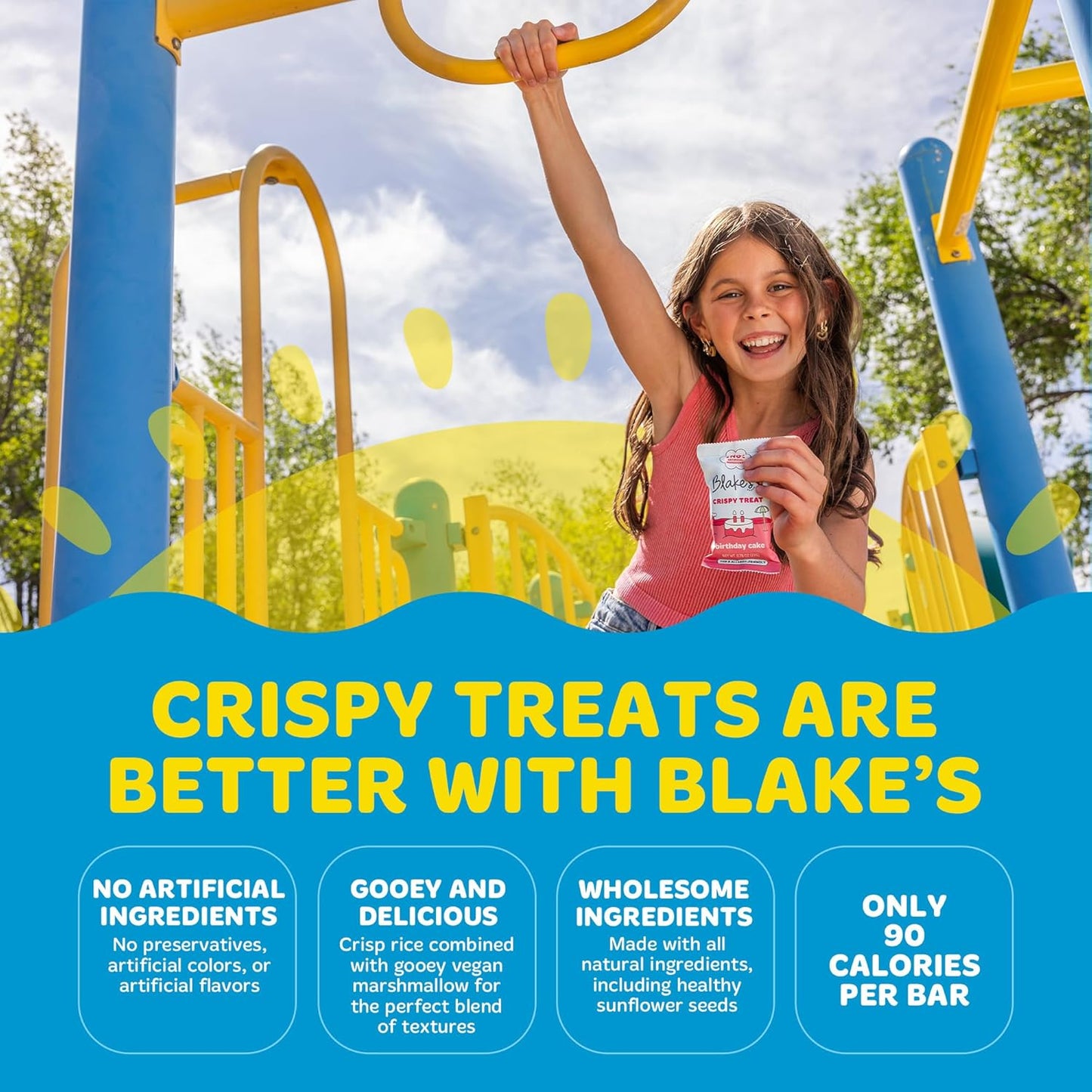 Blake’s Seed Based Crispy Treats – Birthday Cake (24 Count), Nut Free, Gluten Free, Dairy Free & Vegan, Healthy Snacks for Kids or Adults, School Safe, Low Calorie Soy Free Snack