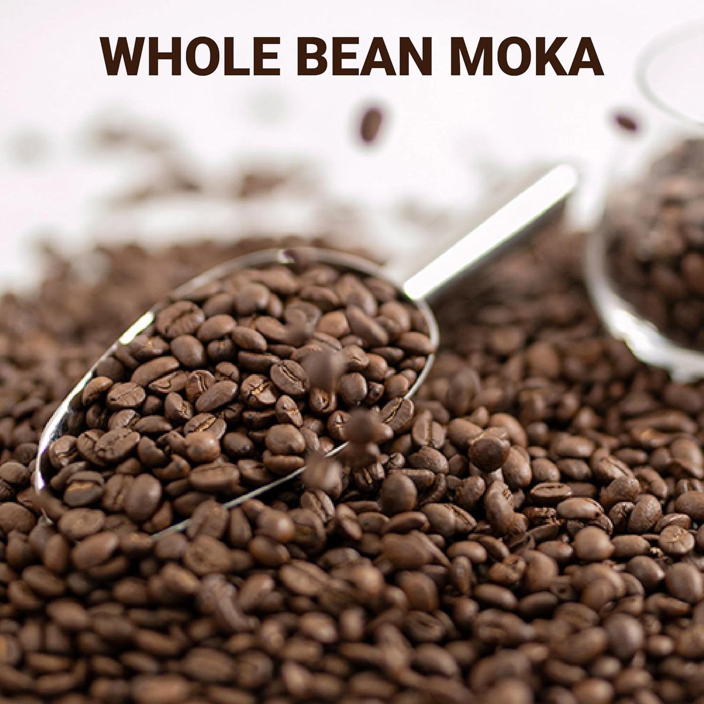 doanhdang - 17.6 Oz Premium Moka Whole Bean Coffee, 100% Medium Roast, Rich Flavor for Espresso Shot and Brew, Origin from Vietnam, Whole Med Roast Beans