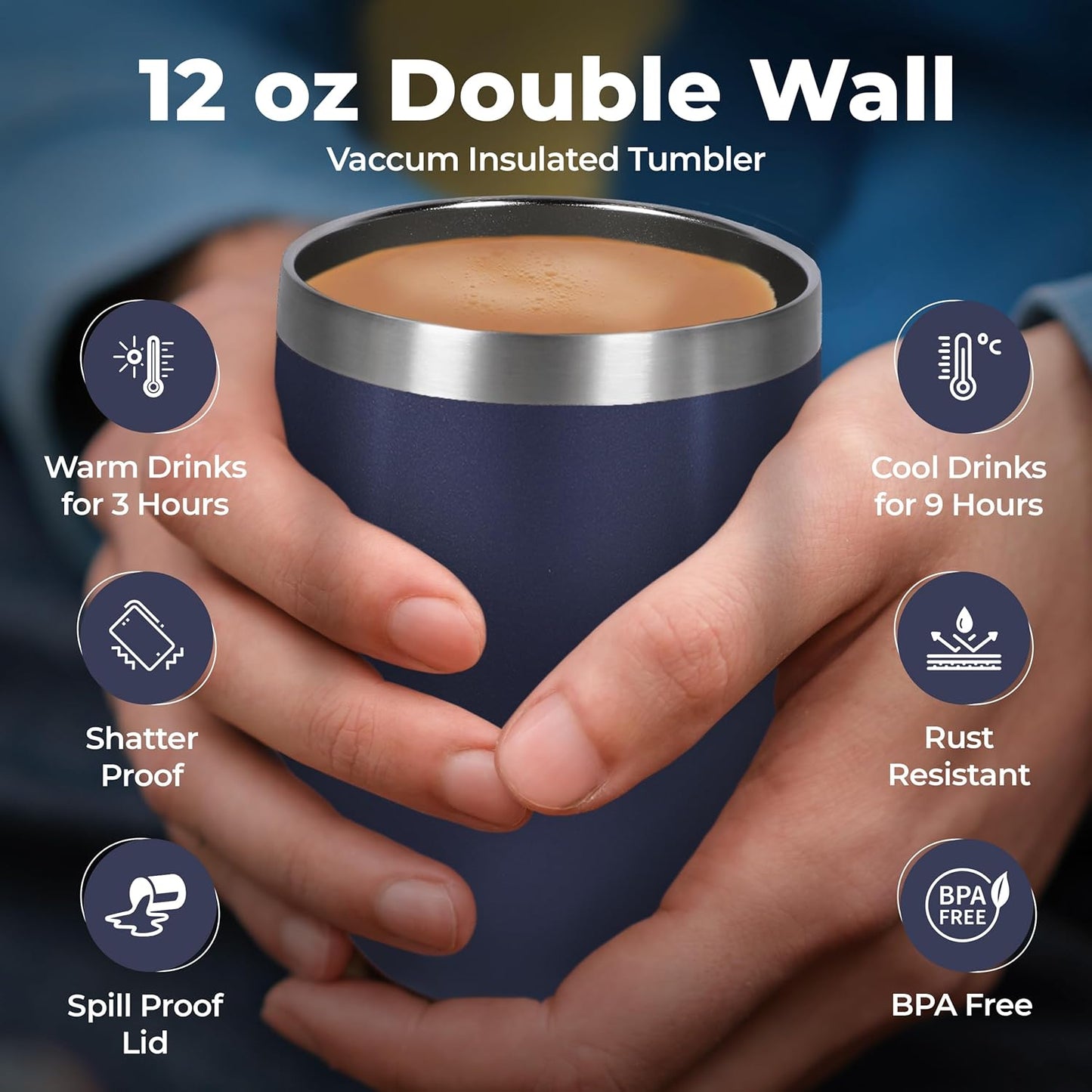 Tea Gift Sets for Tea Lovers Women and Men Tumbler 15 Unique Teas 10 Honey Straws (Decaffeinated)