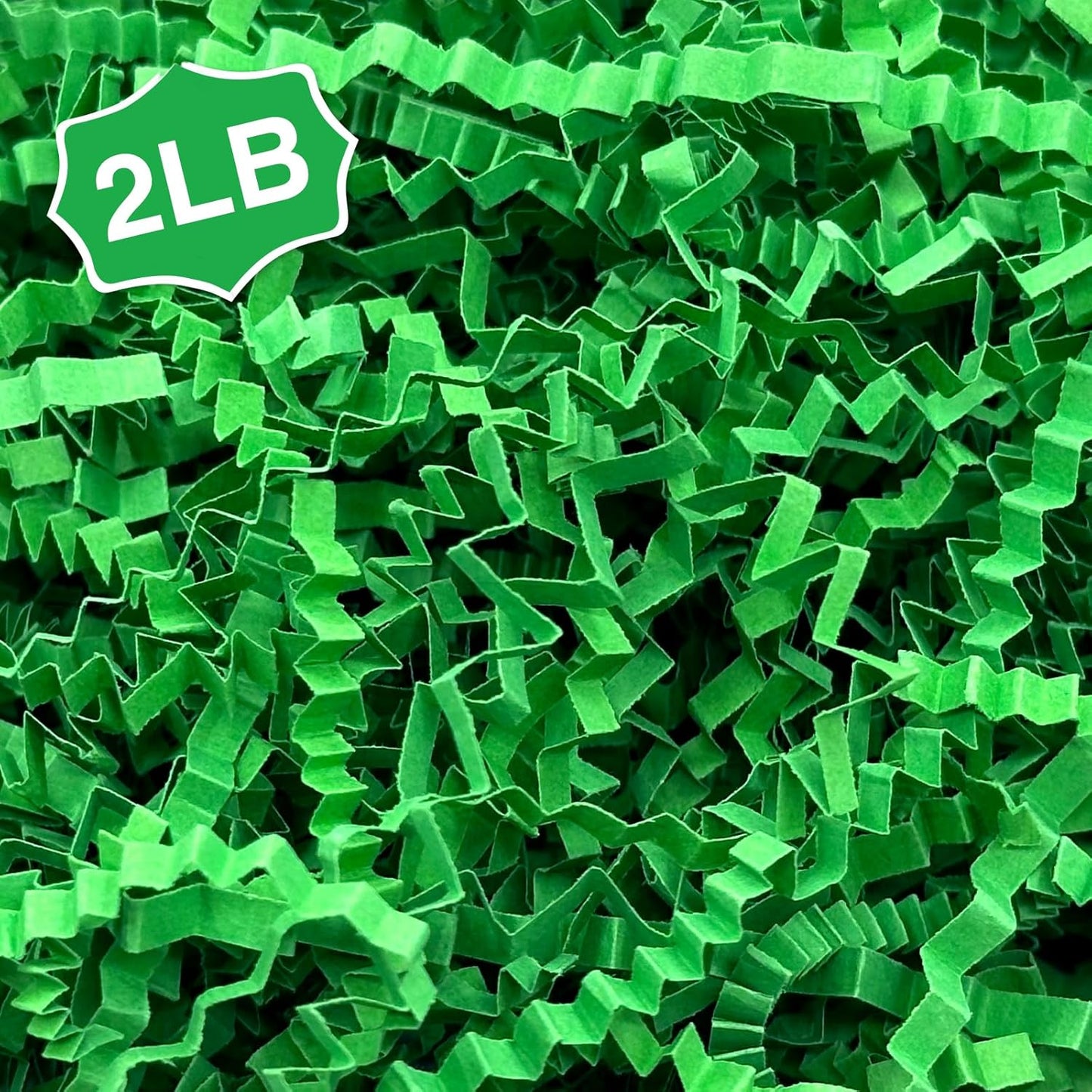 2LB Crinkle Cut Paper Shred Filler for Bag Gift Box Basket Confetti Paper Shreded Stuffing Decoration for Valentine's Day Holiday Party (Forest Green)