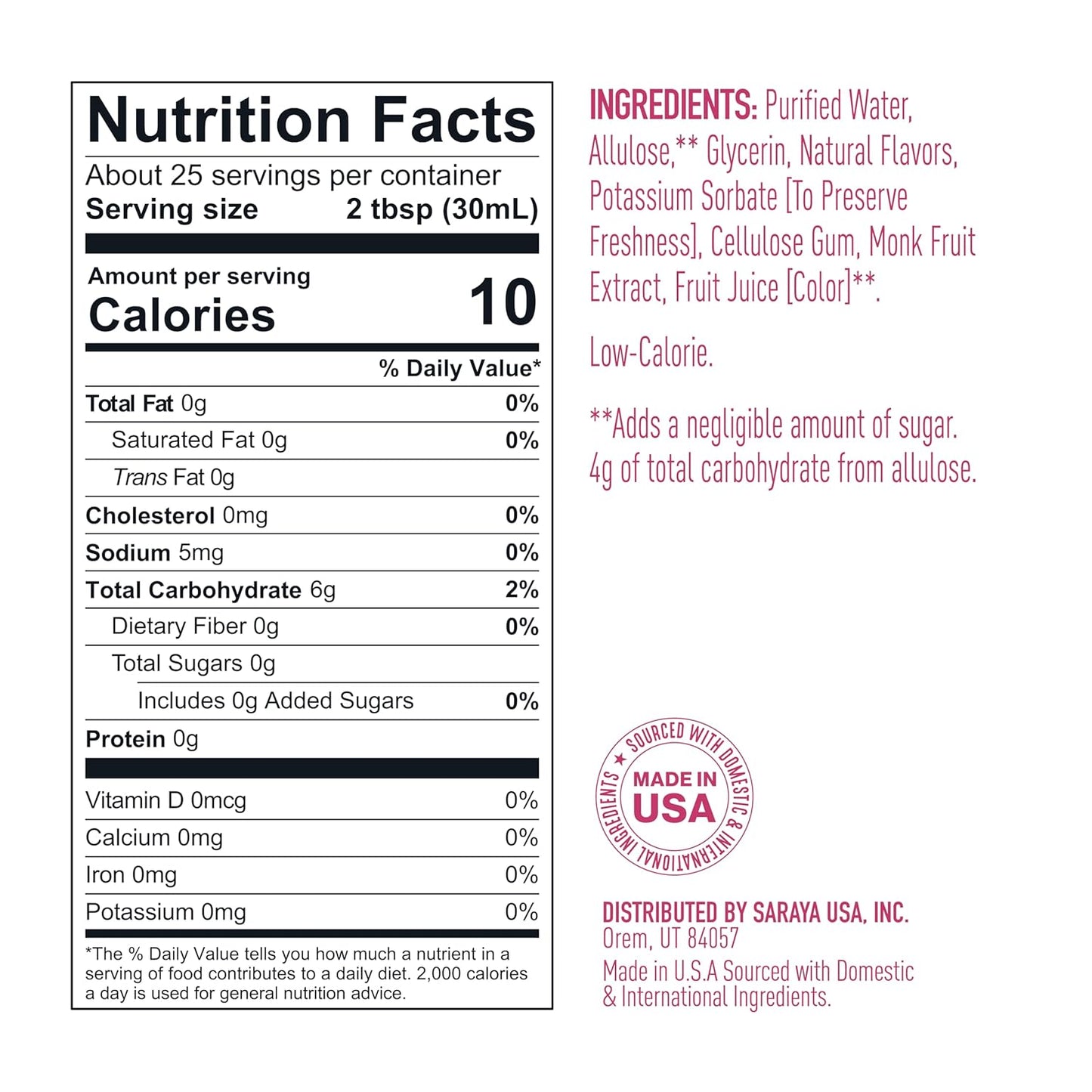 Lakanto Simple Flavoring Syrup - Monk Fruit Sweetener with Allulose, Perfect for Coffee, Tea, Cocktails, Snow Cones, Sodas, Other Drinks, Keto, Vegan (Raspberry - 25.4 fl oz)